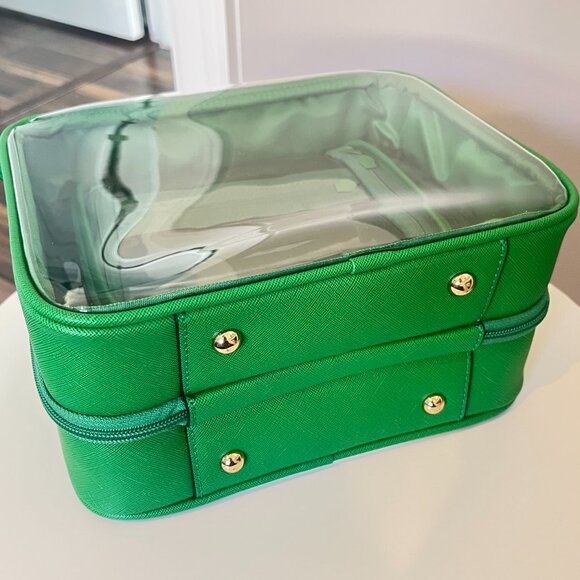 Calpak Medium Clear Cosmetics Case in Emerald - Picture 4 of 4